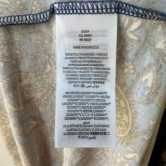 NEW Boden Knot Detail Jersey Mini Dress in Harvest Gold/Paisley Terrace, size 8r - Picture 6 of 8